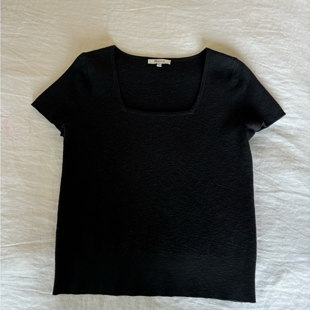 Madewell short sleeve square neck top